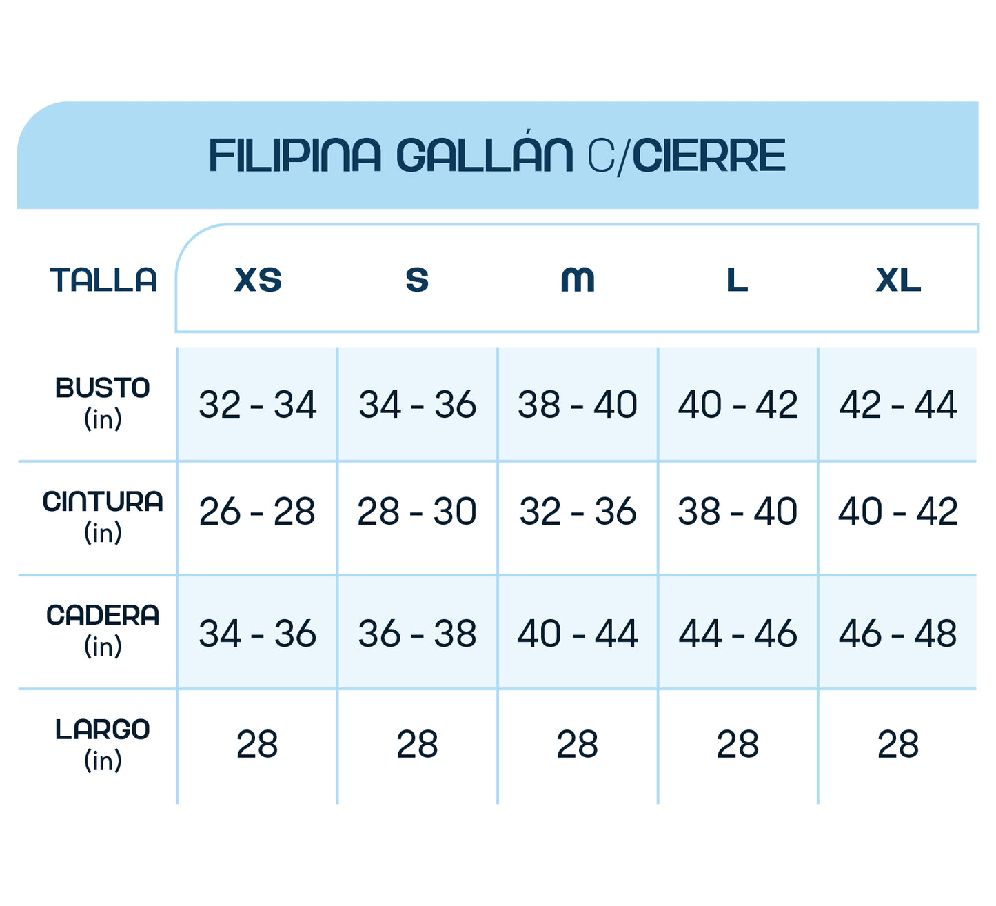 FILIPINA MODELO GALLAND CON CIERRE