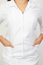 Vestido de enfermeria con cierre y manga 3/4