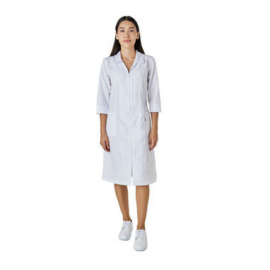 VESTIDO DE ENFERMERÍA CON CIERRE Y MANGA 3/4