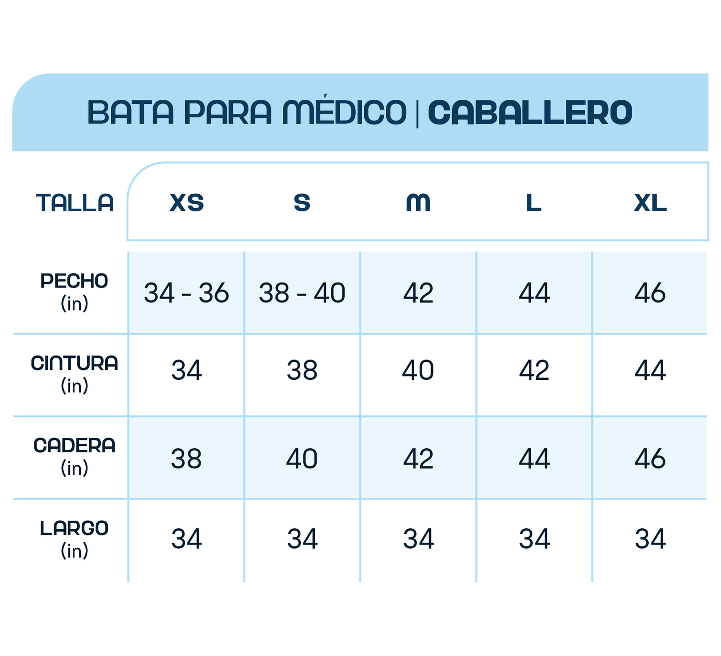 BATA DE MEDICO CABALLERO NORMAL